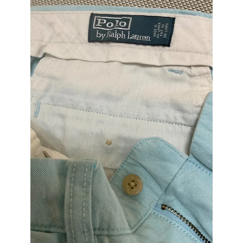 Polo Ralph Lauren Chinos Mens 32/32 Light Blue Excellent Slim Fit 32x26.5